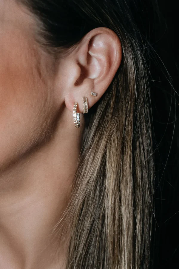 Mama Bijoux U Deserve Diamond Hoops Clearance