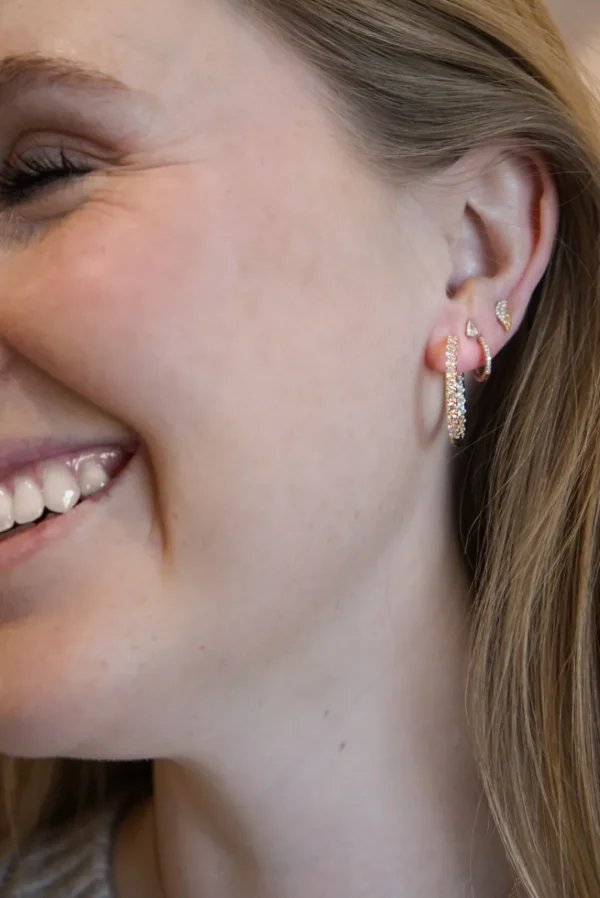 Mama Bijoux U Deserve Diamond Hoops (Grande) Hot