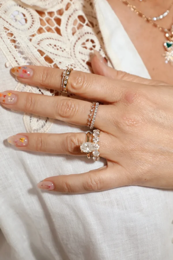 Mama Bijoux U Set Diamond Half Band (Larger Diamonds) Outlet